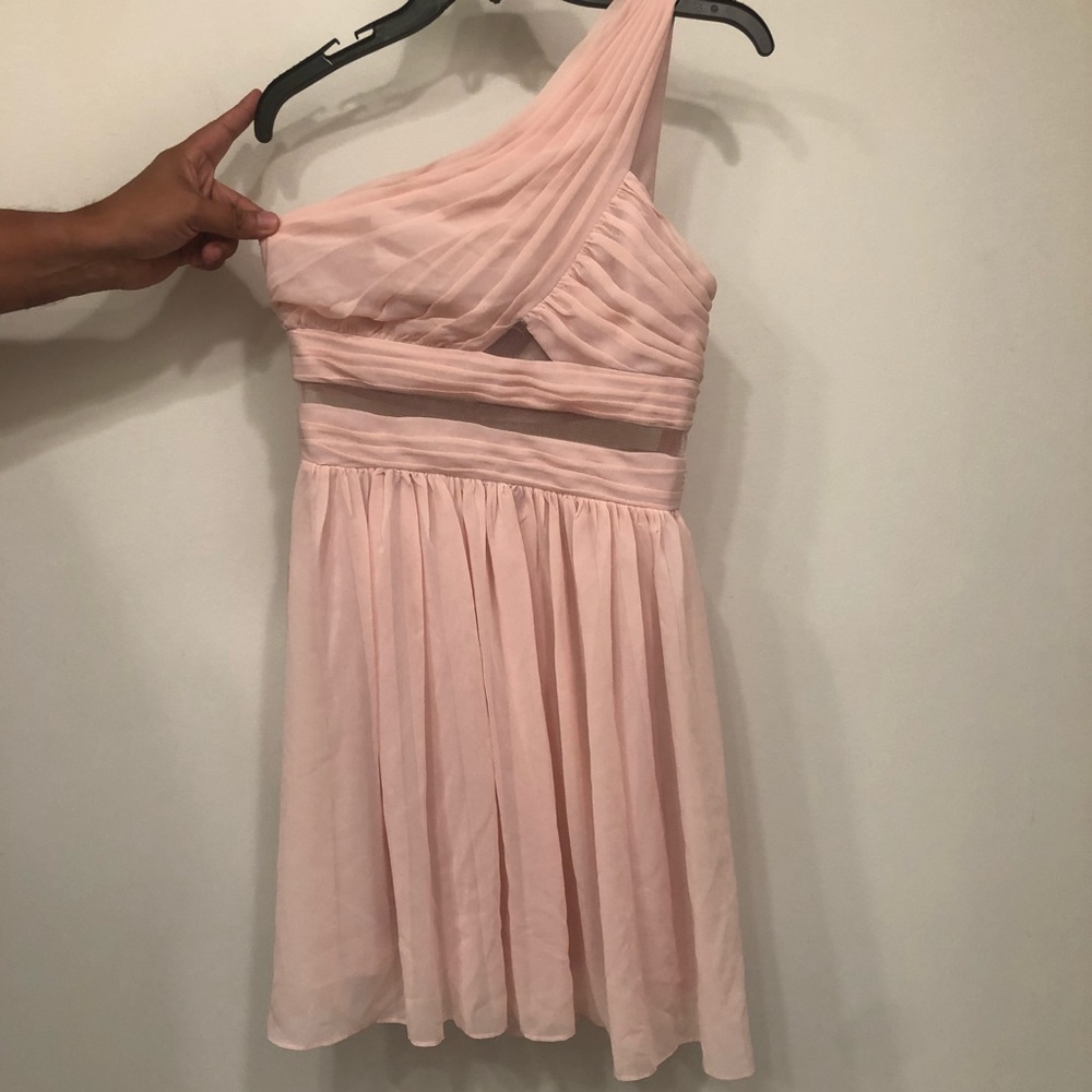 Tulle Blush Flowy Homecoming/Formal Dress